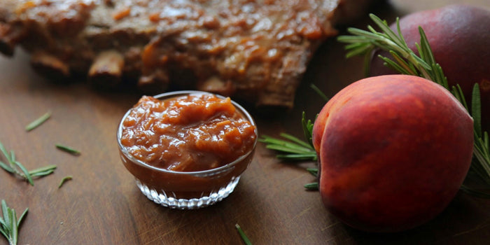 Peach Rhubarb Sauce — Hungry Fan®