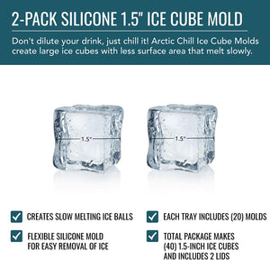 1.5'' Silicone Ice Cube Trays With Lids