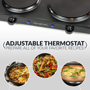 HomeCraft™ Double Burner Hot Plate
