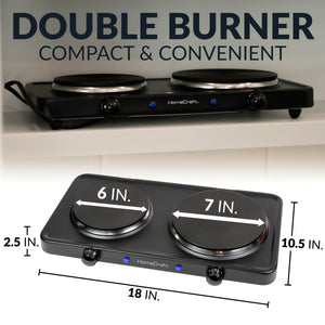 HomeCraft™ Double Burner Hot Plate