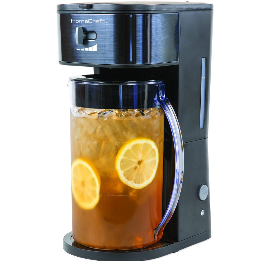 HomeCraft 3-Quart Black Stainless Steel Café' Ice Iced Coffee and Tea Brewing System