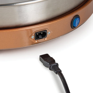 HomeCraft™ Electric 3-in-1 Copper Stainless Steel Cordless Lazy Susan Buffet