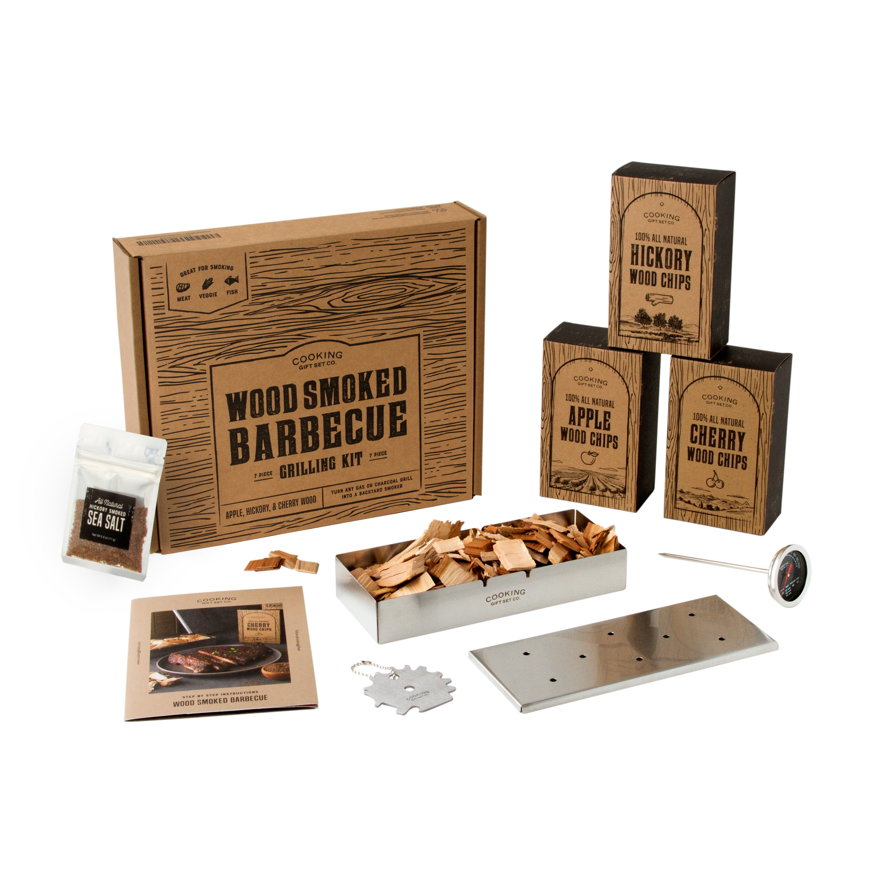 Cooking Gift Set | Wood Smoked BBQ Kit | Unique Grilling Gifts, Cooking  Gifts for Dad