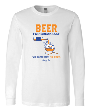 Long-Sleeved Beer For Breakfast T-Shirt